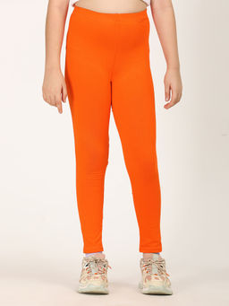 ZION - Flag Orange Stretchable Cotton Ankle Length Leggings