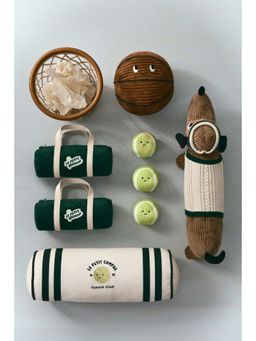 H&M - Unisex Green Embroidery-Detail Bolster
