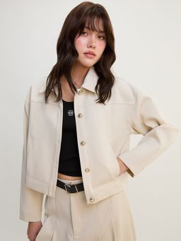 Pomelo - Button Front Jacket - Beige