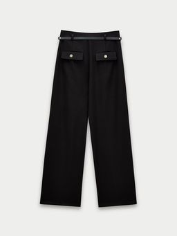 Pomelo - Wide Leg Pants - Black