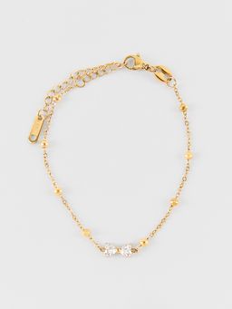 Pomelo - Beaded Charm Bracelet - Gold