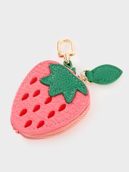 Pomelo - Strawberry Charm Keyring - Pink