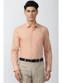 Peter England - Men Peach Regular Fit Formal Shirt