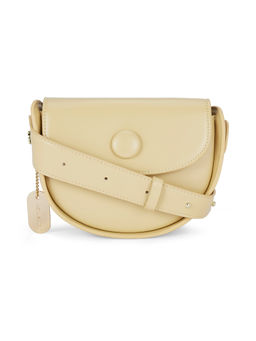 Sugarush - Liliana Yellow Solid Sling and Cross Bag (S)