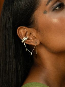Shaya by CaratLane - 925 Silver Shaya by CaratLane Mandala Ear Cuffs In Oxidised