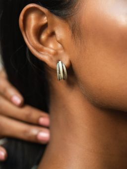 Shaya by CaratLane - Gulika Stambh Pole Hoop Earrings In Oxidised 925 Silver