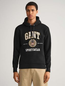 GANT - Men Black Solid Regular Fit Sweatshirt