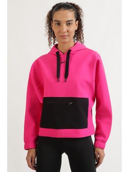 Reebok - Pink Colorblock Hooded Hoodie