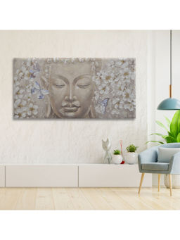 HomeTown - Ilona Divine Buddha Canvas Hand Painted Painting, Beige 120X60Cm