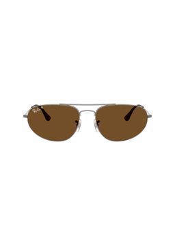 Ray-Ban - Unisex Polarized Brown Lens Oval Sunglasses - 0RB3945004/5760 (140)