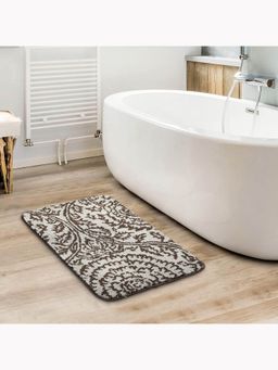 Saral Home - Grey Microfiber Bath Mat 45x70 cm