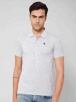 Cantabil - Men Grey Melange T-shirt