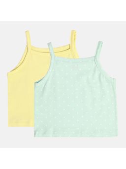 MINI KLUB - Baby Girls Yellow and Blue Knit Camisole (Pack of 2)