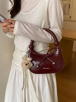 ZELION - Women Maroon Pu Leather Sling Bag