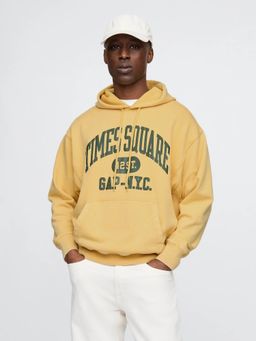 GAP - Men Regular Fit Yellow Hoodie