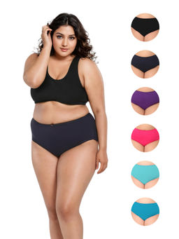 Adira - Plus Size High Waisted Briefs (Pack of 6)