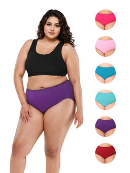 Adira - Plus Size High Waisted Briefs (Pack of 6)
