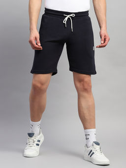 Rock.it - Navy Blue Solid Regular Fit Shorts