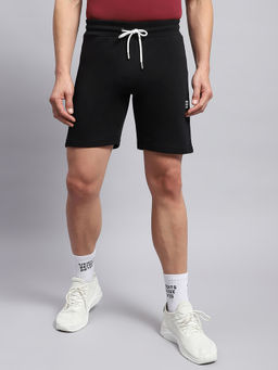 Rock.it - Men's Solid Black Regular Fit Shorts