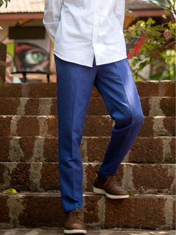 Creatures of Habit - Hemp Slim Fit Pant- Electric Blue