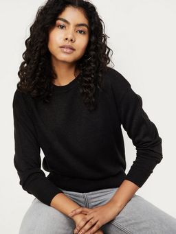 max - Women Black Knitted Sweater