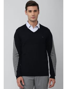 Van Heusen - Men Textured Black Sweater