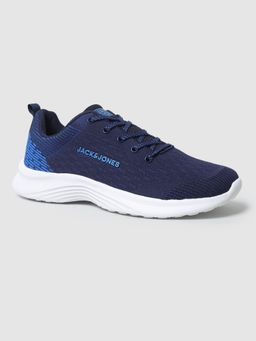 Jack & Jones - Blue Mesh Logo Print Sneakers