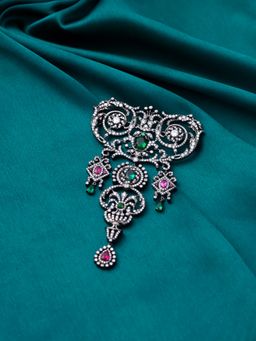 Cosa Nostraa - Antique Black Embellished Brooch