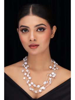 Jovi's Jewels - Freshwater Pearl Multi Layerd Silver Necklace