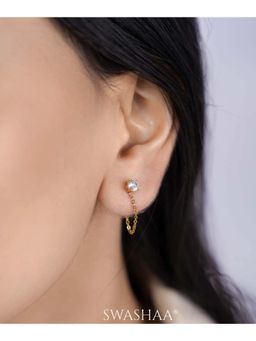 SWASHAA - Juliette Chain 18K Gold Plated Earrings