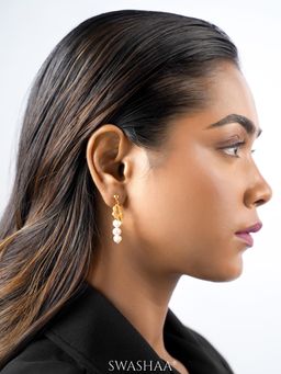 SWASHAA - Dunsmuir Pearl 18K Gold Plated Earrings