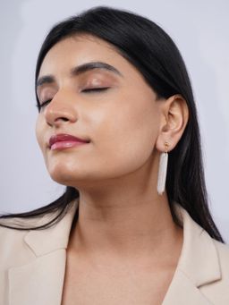SWASHAA - Venus Chain 18K Gold Plated Hoop Earrings