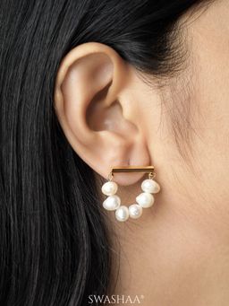 SWASHAA - Akoya Pearl 18K Gold Plated Earrings
