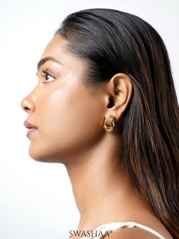 SWASHAA - Linguine 18K Gold Plated Earrings
