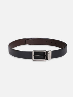 Allen Solly - Men Black Textured Casual Reversible Belt (S)