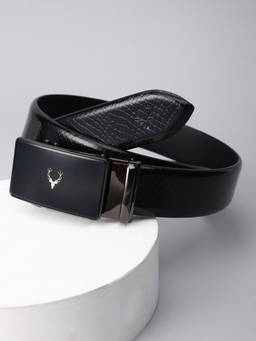 Allen Solly - Men Black Textured Formal Belt