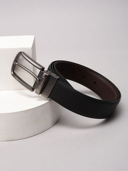 Allen Solly - Men Black Textured Casual Reversible Belt