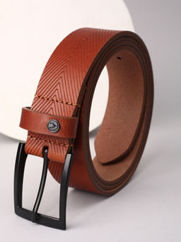 Allen Solly - Men Brown Textured Casual Belt