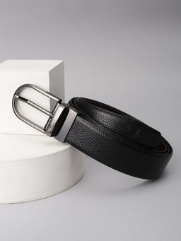 Allen Solly - Men Black Textured Casual Reversible Belt