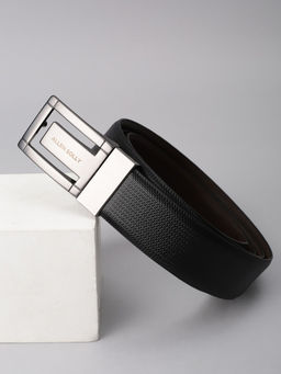 Allen Solly - Men Black Textured Formal Reversible Belt