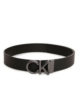 Calvin Klein - Men Solid Black Elastane Classic Belt