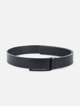 Louis Philippe - Men Black Textured Leather Formal Belt