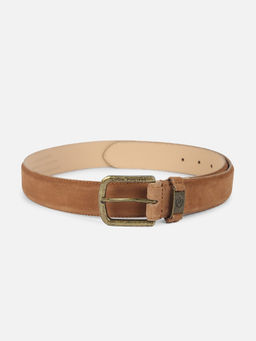 Louis Philippe - Men Brown Solid Leather Casual Belt