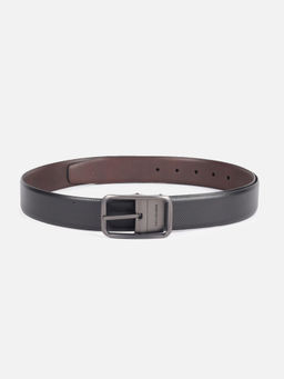 Van Heusen - Men Grey Textured Formal Belt
