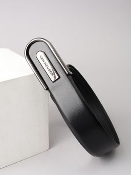 Van Heusen - Men Black Textured Formal Belt