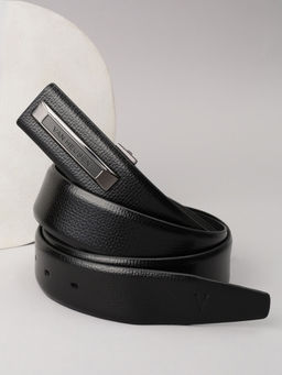 Van Heusen - Men Black Textured Formal Belt