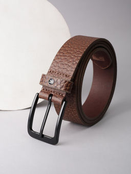 Van Heusen - Men Brown Textured Casual Belt