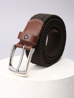 Van Heusen - Men Olive Textured Casual Belt