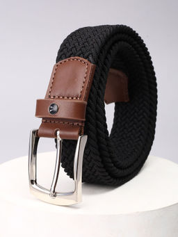 Van Heusen - Men Black Textured Casual Belt