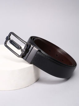 Van Heusen - Men Black Solid Formal Reversible Belt